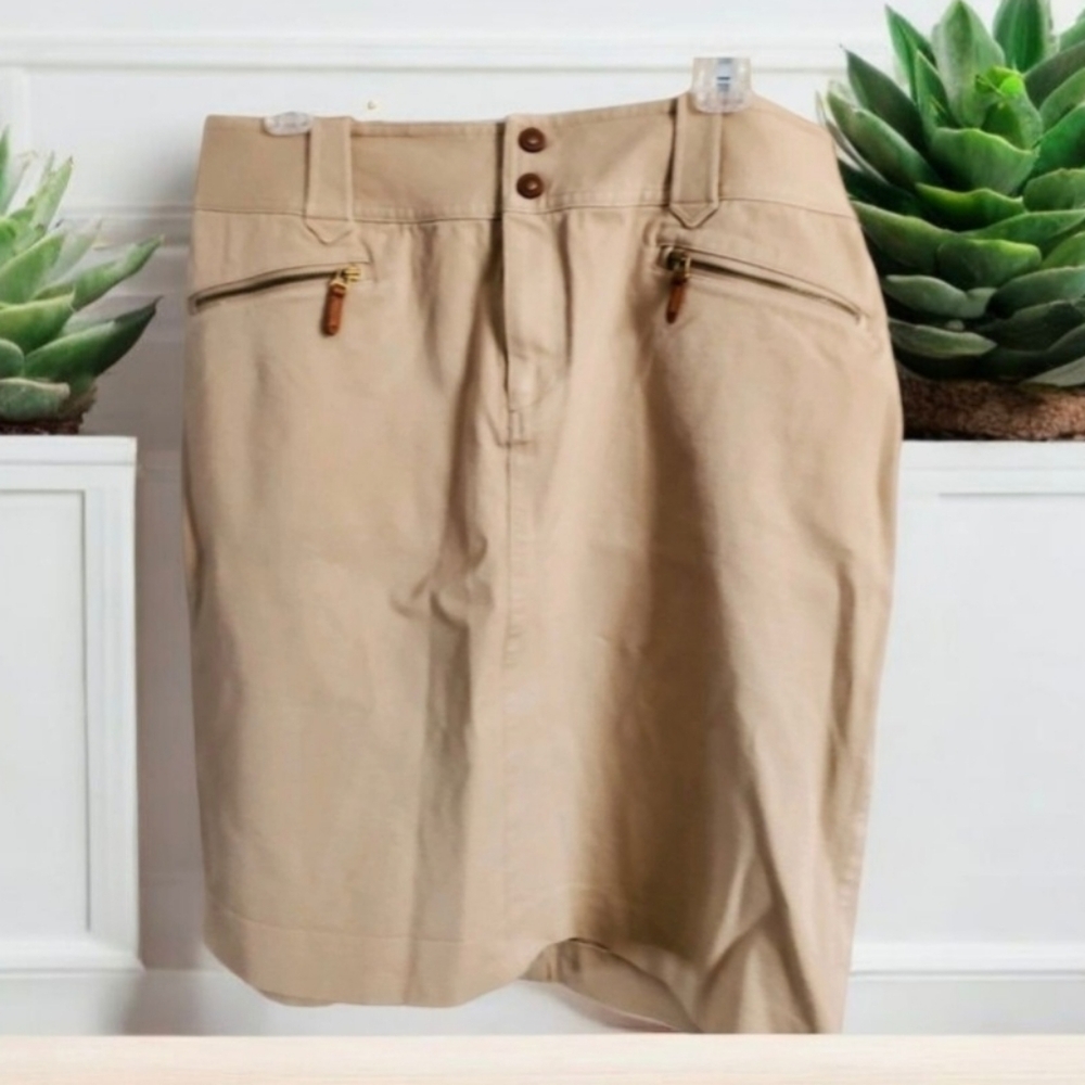 Lauren by Ralph Lauren Khaki Pencil Skirt size 12
